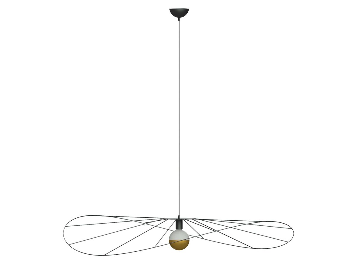 Czarna Lampa Wisząca TITANIA 140 Stal Minimalizm