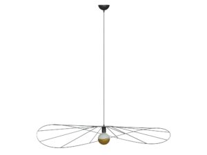 Czarna Lampa Wisząca TITANIA 140 Stal Minimalizm