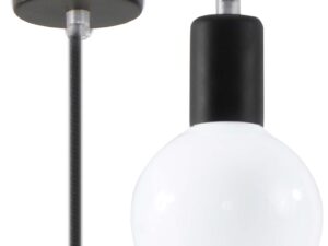 miniaturka NOLAN Czarna Lampa Stal Styl Minimalistyczny