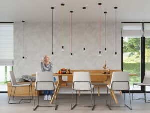 miniaturka NOLAN Czarna Lampa Stal Styl Minimalistyczny