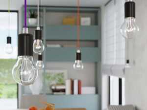 miniaturka NOLAN Czarna Lampa Stal Styl Minimalistyczny