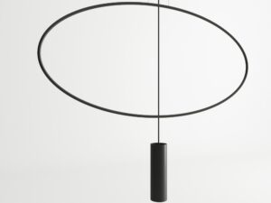 miniaturka Lampa Wisząca HYBRIS 1 Czarna Design Minimalistyczny