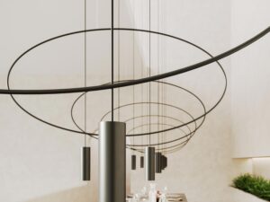 miniaturka Lampa Wisząca HYBRIS 1 Czarna Design Minimalistyczny