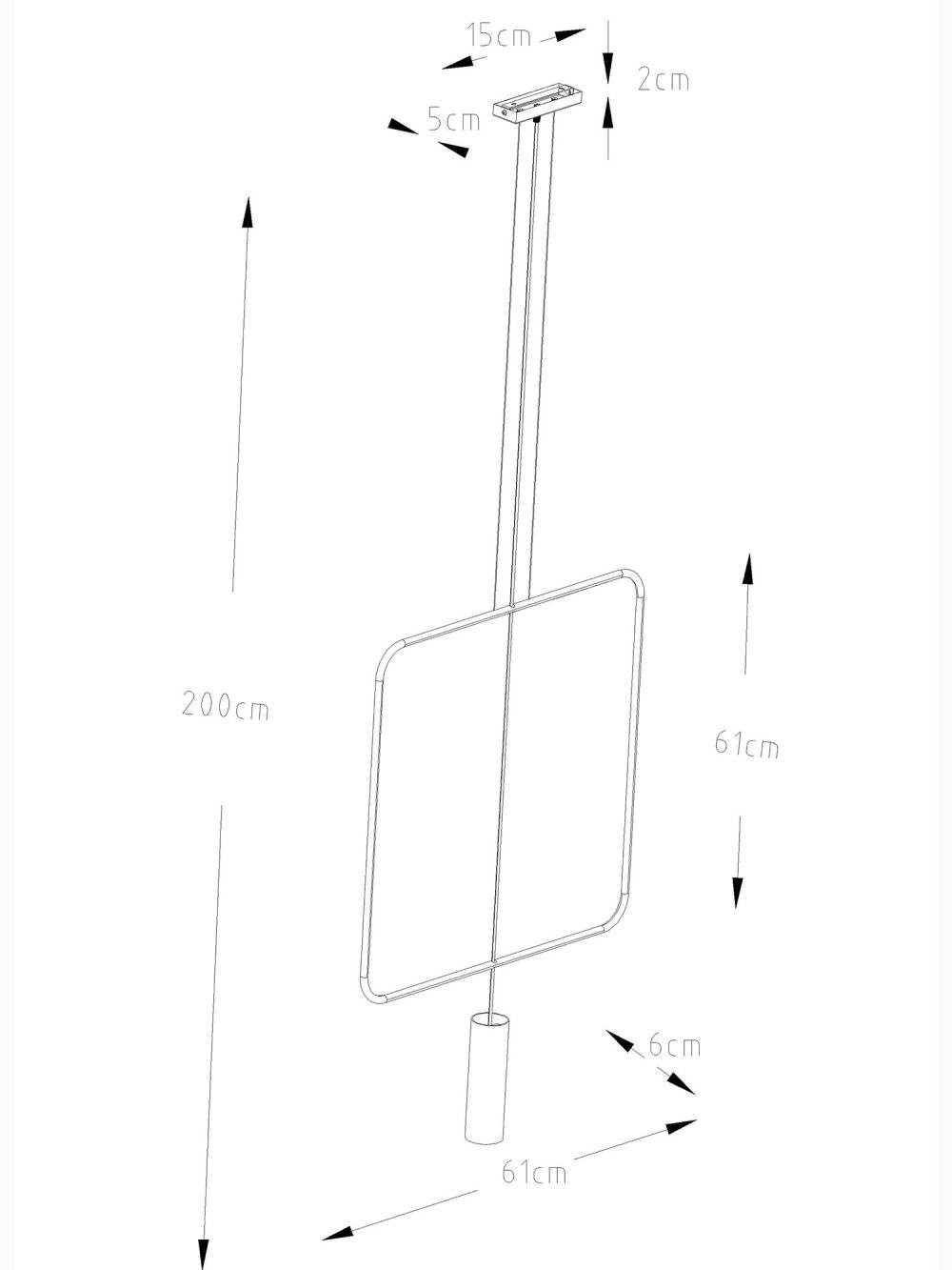 Lampa Wisząca Surowa Geometria RADIUS 1 - obrazek 7