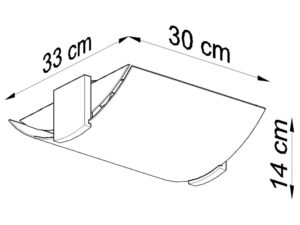 miniaturka Drewniany plafon z mlecznym szkłem QUINTUS