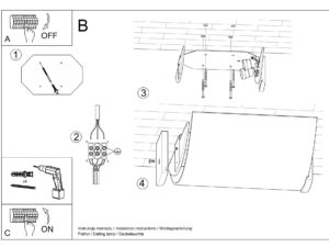 miniaturka Drewniany plafon z mlecznym szkłem QUINTUS