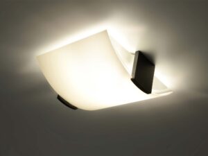 miniaturka Drewniany plafon z mlecznym szkłem QUINTUS