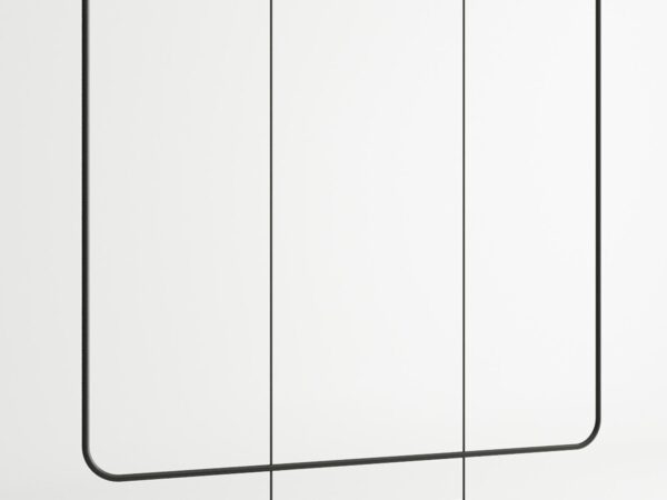 Nowoczesna czarna lampa wisząca z podwójnym kloszem i metalowym obramowaniem