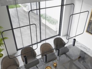 miniaturka Nowoczesna Lampa Wisząca z Stali RADIUS 2