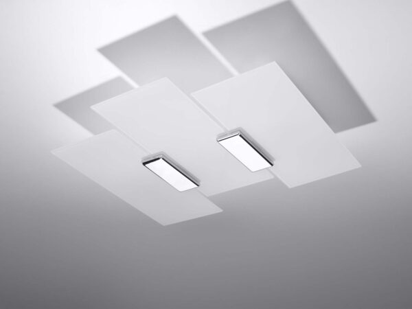 Geometryczna lampa sufitowa LED o futurystycznym designie