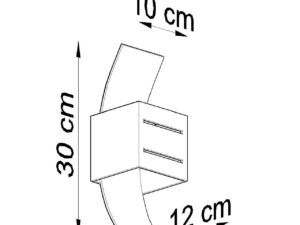 miniaturka Stylowy Kinkiet z Grubym Szkłem LUCERO
