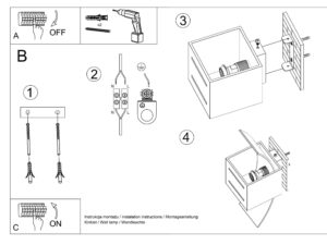 miniaturka Stylowy Kinkiet z Grubym Szkłem LUCERO