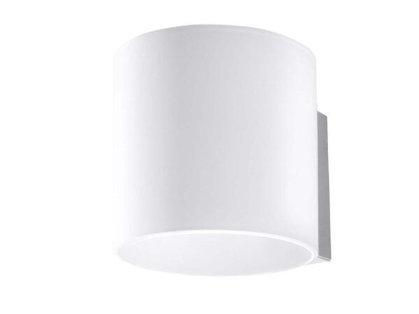 Prosty kinkiet cylindryczny w białym matowym wykończeniu