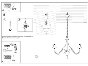 miniaturka Żyrandol o Wyrafinowanej Formie MELUSINA 3