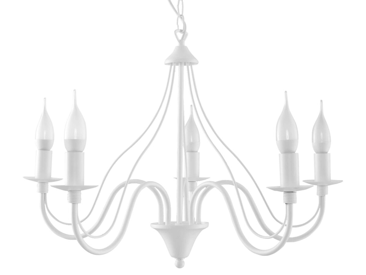 Elegancki biały żyrandol MELUSINA 5