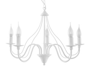 Elegancki biały żyrandol MELUSINA 5