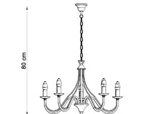 miniaturka Elegancki biały żyrandol MELUSINA 5