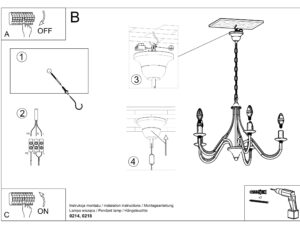 miniaturka Elegancki biały żyrandol MELUSINA 5