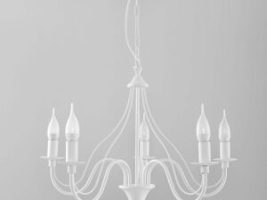 miniaturka Elegancki biały żyrandol MELUSINA 5