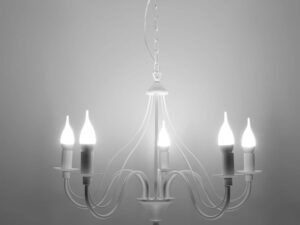 miniaturka Elegancki biały żyrandol MELUSINA 5