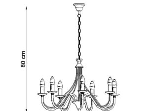 miniaturka Żyrandol metalowy dla koneserów MELUSINA 7