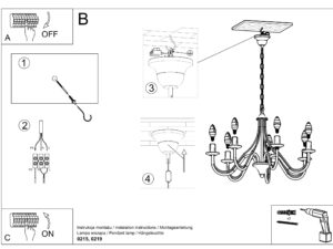 miniaturka Żyrandol metalowy dla koneserów MELUSINA 7