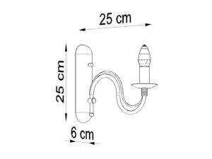 miniaturka Klasyczny Kinkiet Stylizowany na Kandelabr MELUSINA