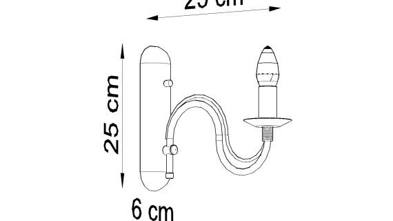 miniaturka Klasyczny Kinkiet Stylizowany na Kandelabr MELUSINA