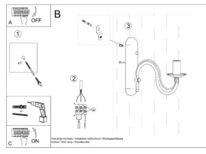 miniaturka Klasyczny Kinkiet Stylizowany na Kandelabr MELUSINA