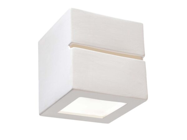 Nowoczesny kinkiet LED kwadratowy z delikatnym podświetleniem