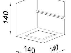 miniaturka Kinkiet Ceramiczny z Liniami Kwadratowy LUDUS LINE