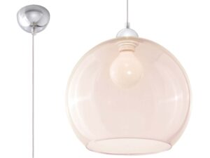 miniaturka Stalowo-Szkło Wisząca Lampa OLUDUS Biała