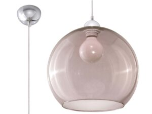 miniaturka Stalowo-Szkło Wisząca Lampa OLUDUS Biała