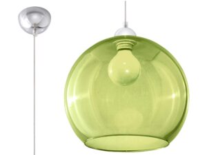 miniaturka Stalowo-Szkło Wisząca Lampa OLUDUS Biała