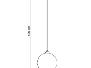 miniaturka Stalowo-Szkło Wisząca Lampa OLUDUS Biała