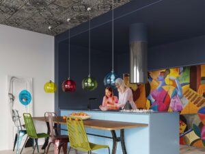 miniaturka Stalowo-Szkło Wisząca Lampa OLUDUS Biała