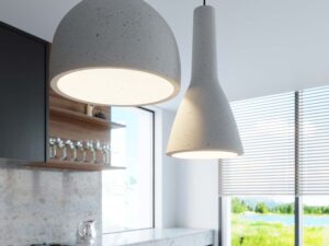 miniaturka Szara Lampa Sufitowa RADIAN Beton Styl Nowoczesny