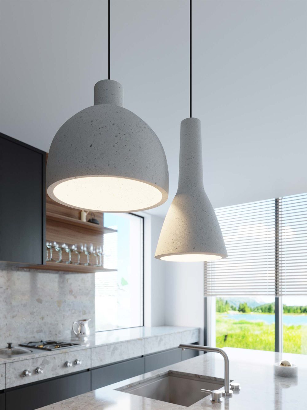 Lampa IMOLA Szara Betonowa Styl Vintage - obrazek 7