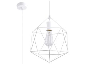Lampa Wisząca GELIDA Stal Biała Design Minimalistyczny