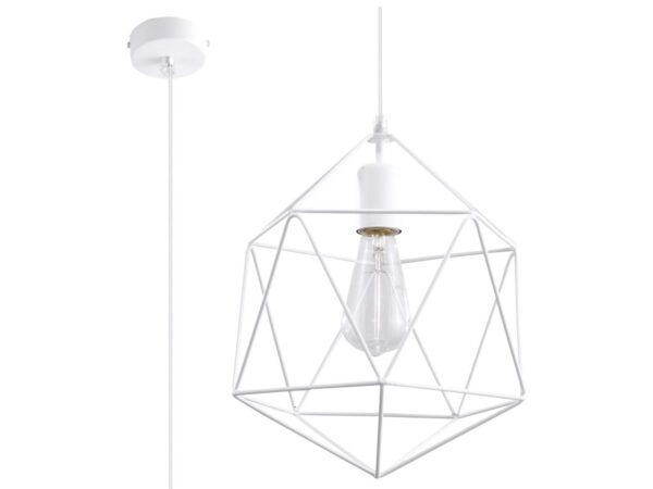 Lampa wisząca o konstrukcji prętowej – styl industrialny