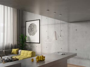 miniaturka Lampa Wisząca GELIDA Stal Biała Design Minimalistyczny