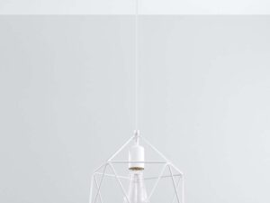 miniaturka Lampa Wisząca GELIDA Stal Biała Design Minimalistyczny