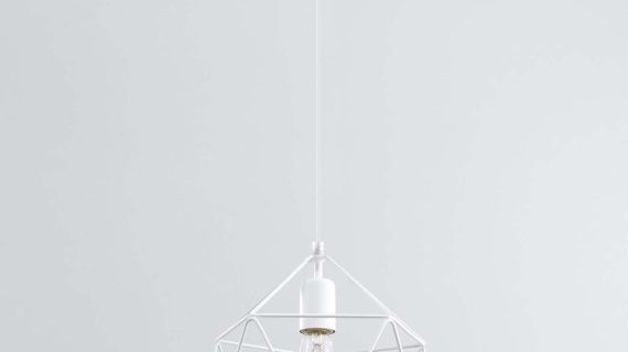 miniaturka Lampa Wisząca GELIDA Stal Biała Design Minimalistyczny