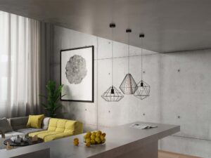 miniaturka Lampa Wisząca GELIDA Stal Biała Design Minimalistyczny