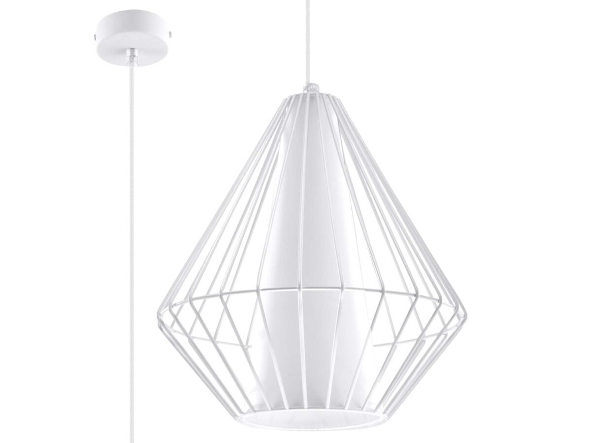 Lampa Sufitowa JASMIN Biały Stal Design Loftowy