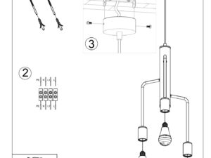 miniaturka Awangardowa Nuta Żyrandol MERCURADIX 3M
