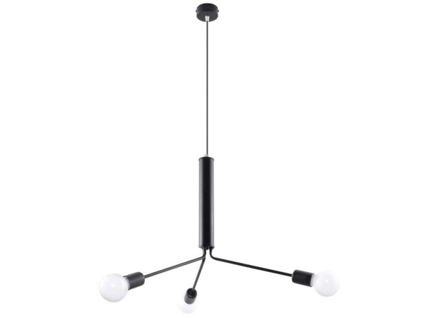 Nowoczesna lampa sufitowa – trzy ramiona z żarówkami