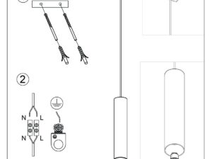 miniaturka Lampa Wisząca LUMEN 1 Stal Biała Styl Industrialny