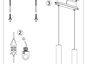 miniaturka Lampa Wisząca LUMEN 2 Biała Styl Modernistyczny