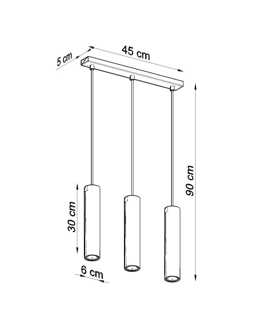 Surowa Stalowa Lampa LUMEN 3L Biały - obrazek 14